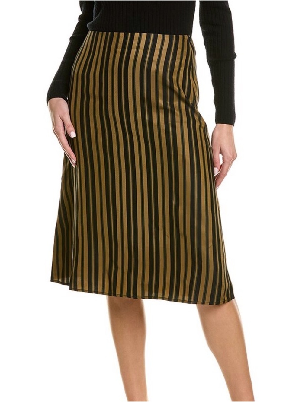 NWT rag & bone Mandy Skirt XS X-Small Silk Blend A line Gold Multi Stripe $375